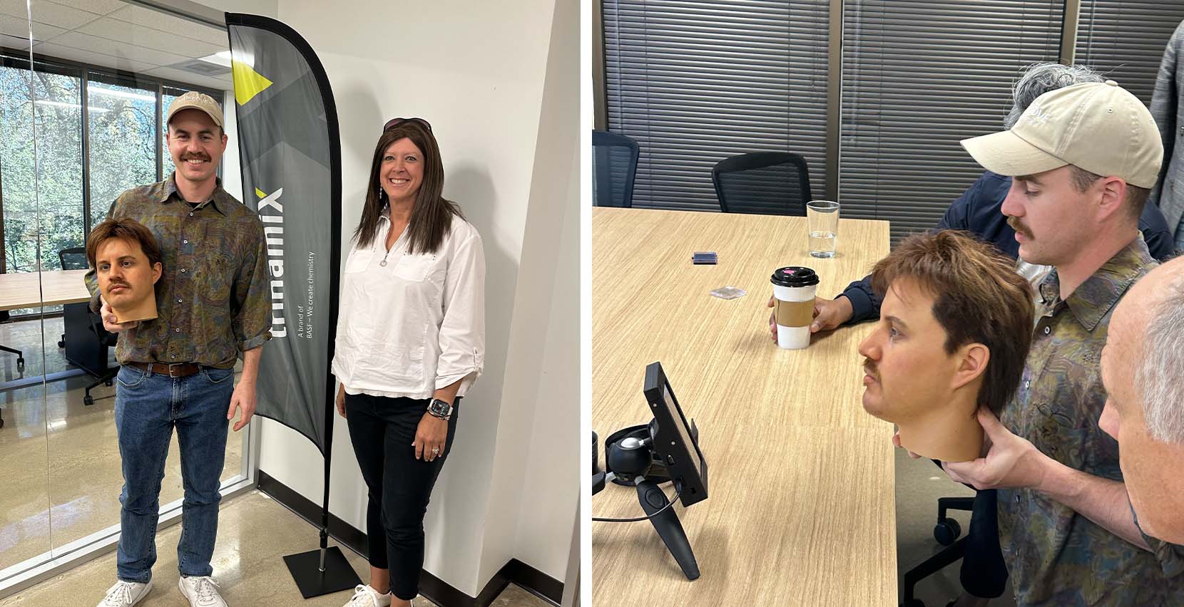 Unternehmensbesuch bei Trinamix - Foto mit Speaker und Managing Director Unternehmensbesuch bei Trinamix - Foto mit Speaker und Managing Director