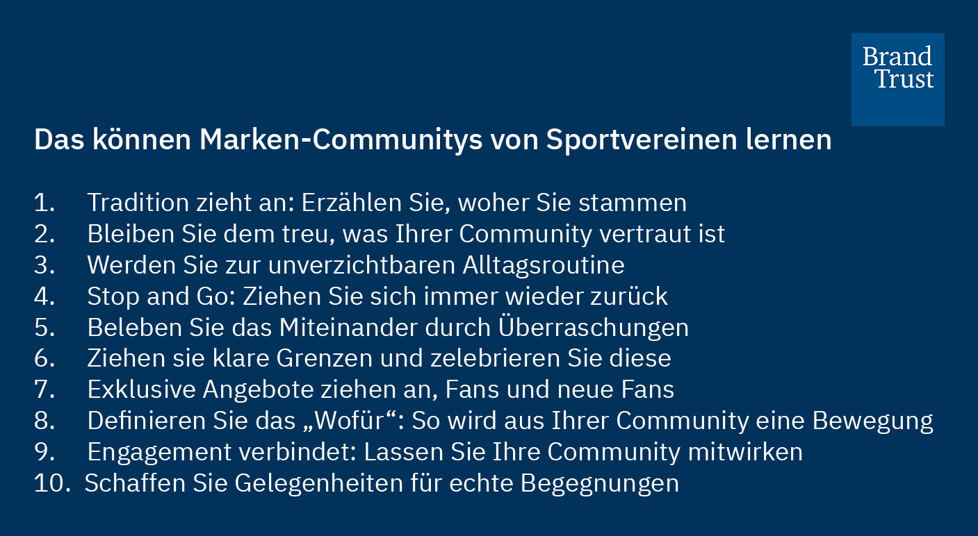 Das können Marken-Communitys von Sportvereinen lernen